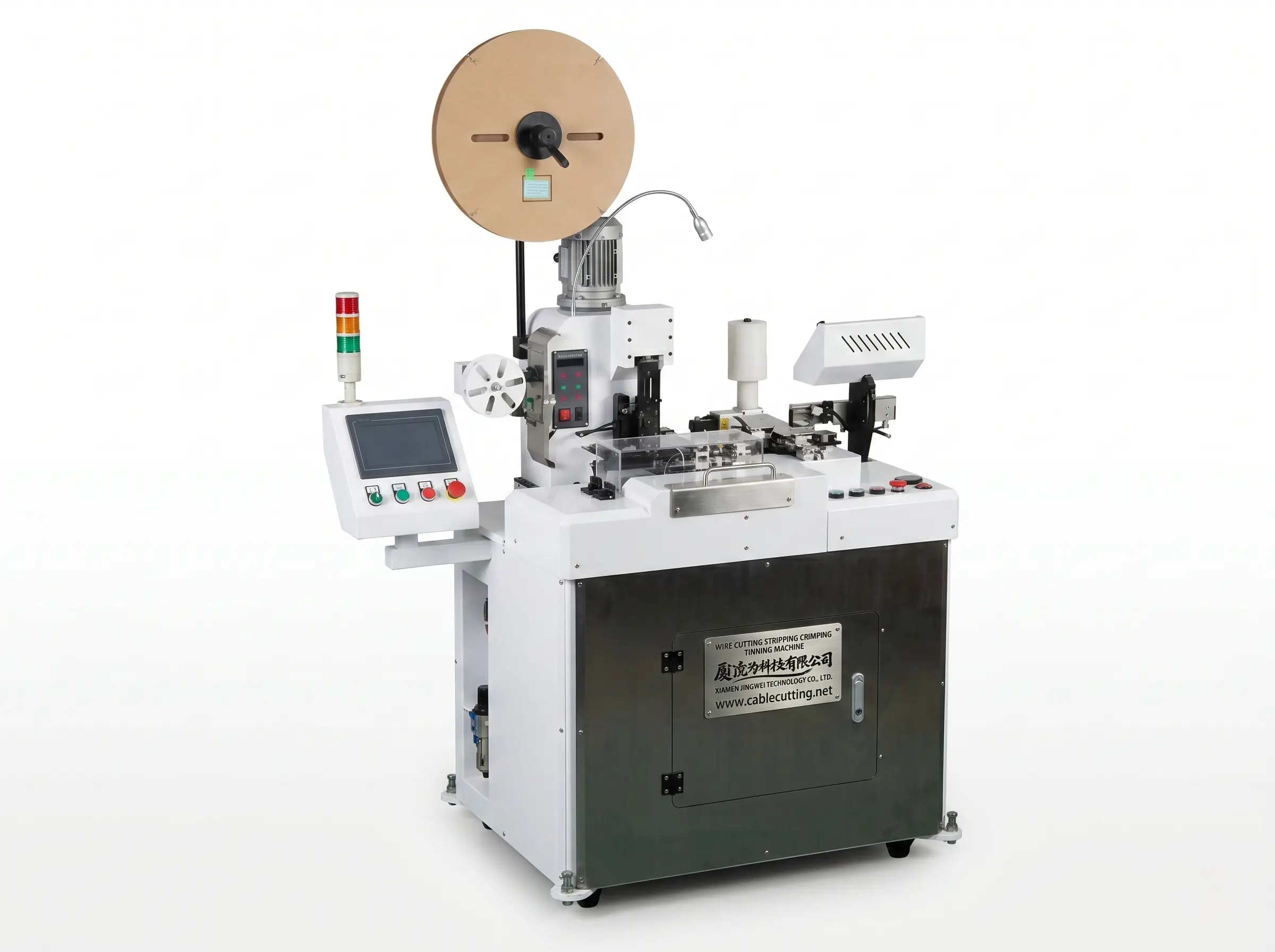 Máquina Automática de Corte, Desencape, Crimpagem e Estanhamento de Fios - JINGWEI