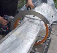 Enroladora Orbital Portátil Motorizada | Máquina de Filme Stretch Portátil para Tubos, Madeira e Produtos Longos HROW-450