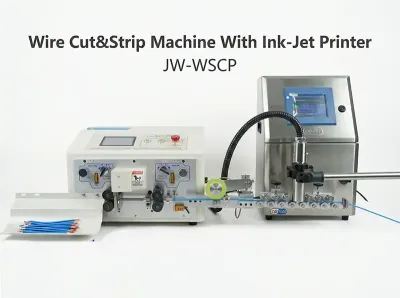 Máquina de Corte e Descascamento de Fios com Impressora a Jato de Tinta JW-WSCP - Máquina de Corte e Descascamento de Fios