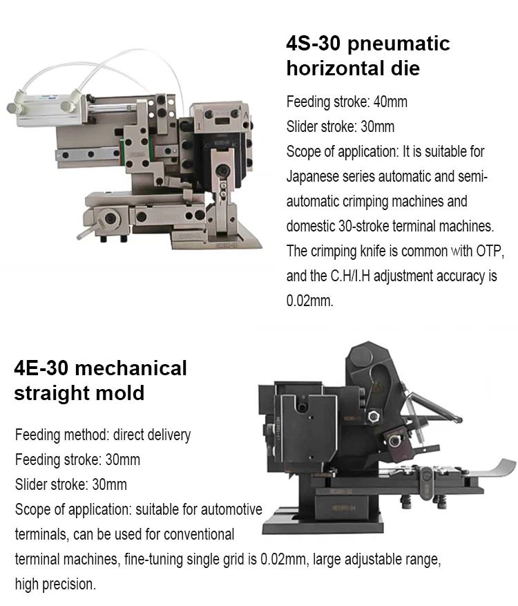  A elevada precisão de OTP horizontal morre, molde pneumático e molde reto para a máquina de friso do fio