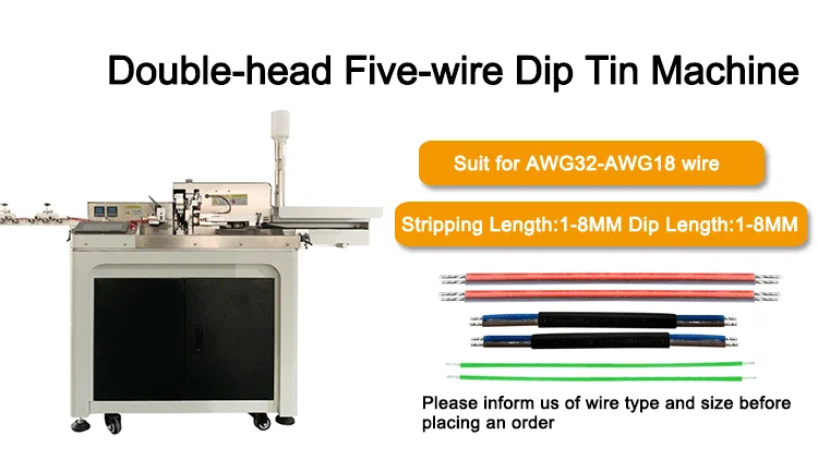 Máquina de imersão de torção de tira de corte de fio, máquina de fabricação de estanhagem de corte de torção de decapagem automática de cabos, máquina de estanhagem de corte de fio de extremidades duplas 