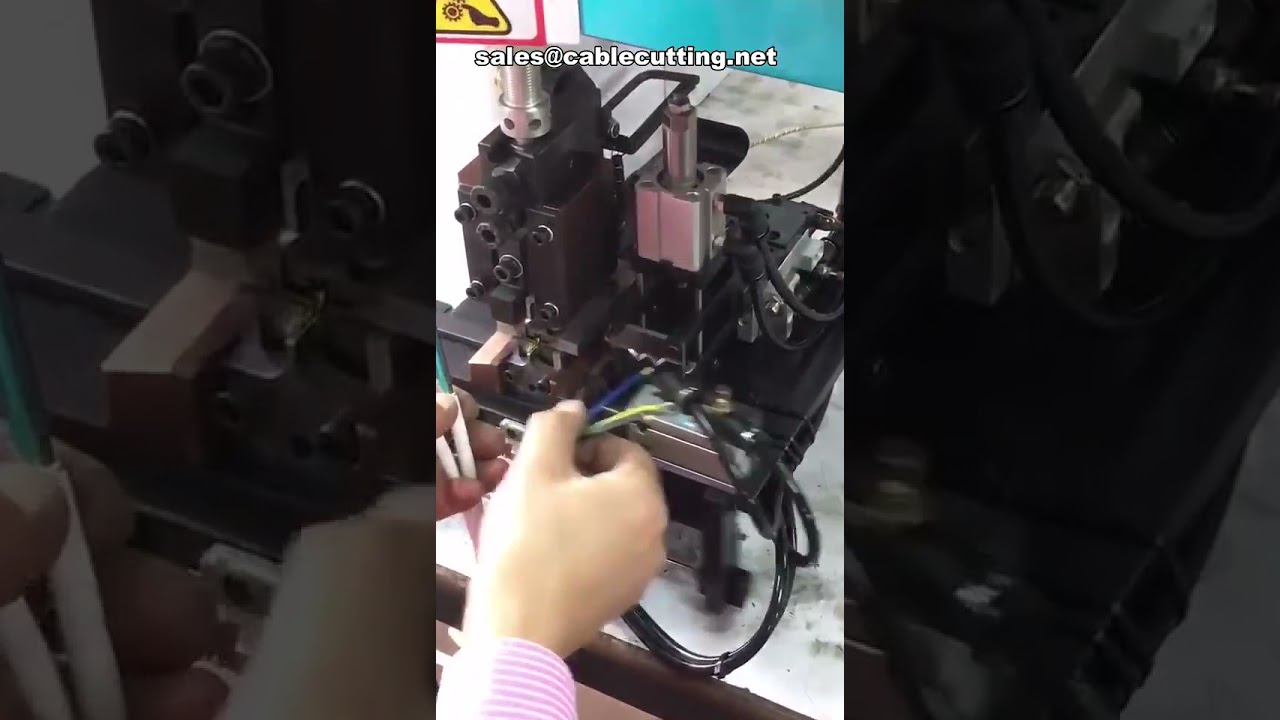 Máquina de Corte, Decapagem e Crimpagem de Fios Automática | Equipamento Industrial