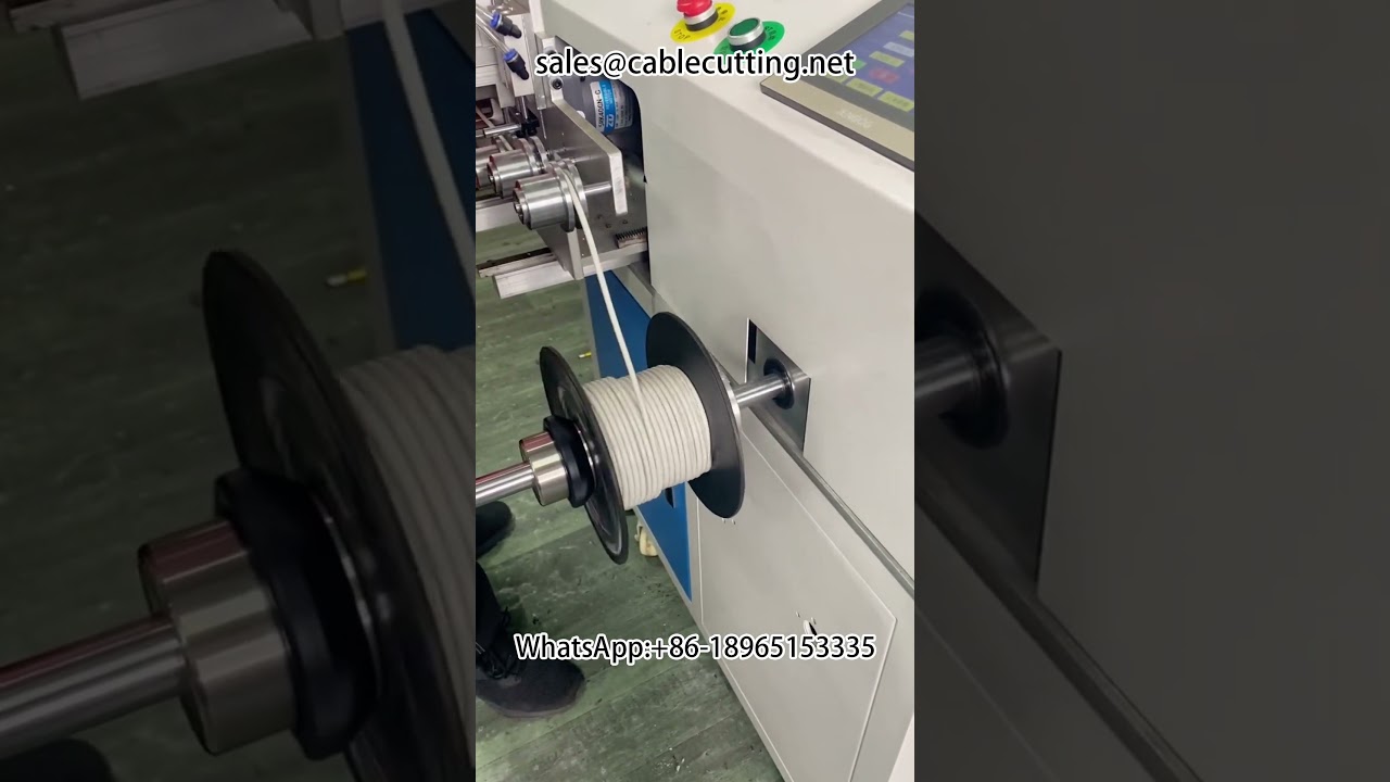 Máquina tudo-em-um para enrolar, cortar e contar metros de fio: divide bobinas grandes em pequenas com precisão