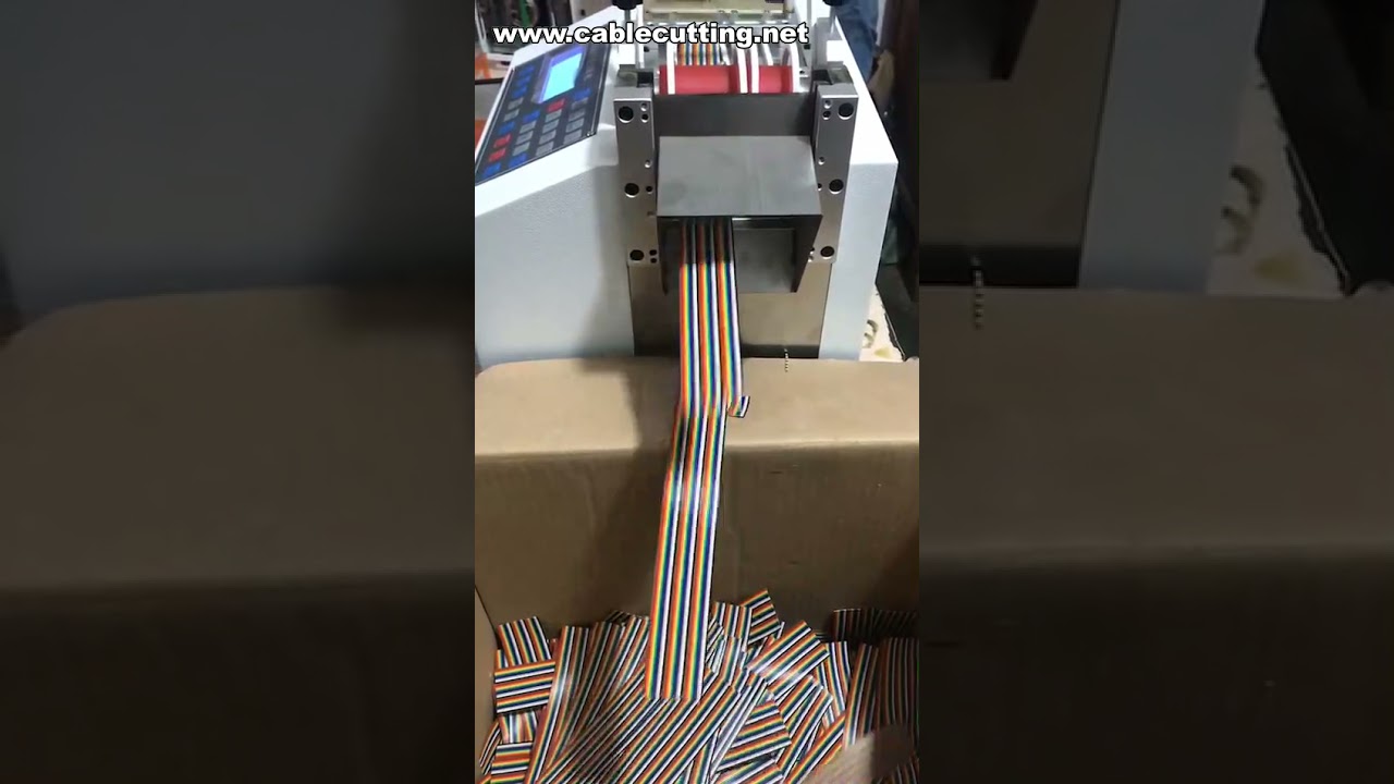Máquina de Corte para Cabos Fita e Planos | Cortador Automático de Precisão