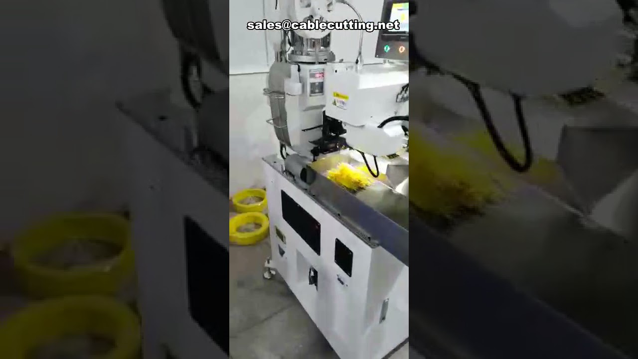 Máquina de Crimpagem de Terminais de Alta Velocidade com Cabeçote Duplo para Fios e Cabos