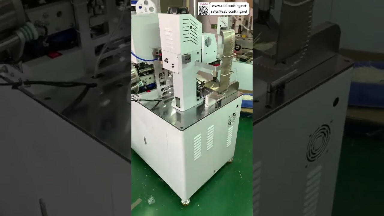 Sistema de Produção Automatizado para Inserção de Plugues à Prova d'Água com Dupla Crimpagem e Saída Única - Versão Compacta
