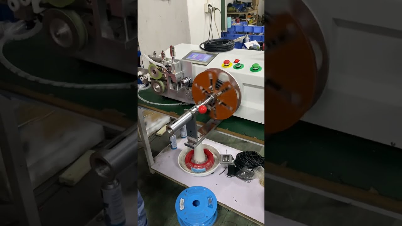 Máquina Automática de Mesa para Contagem, Bobinamento, Corte e Amarração de Cabos Elétricos