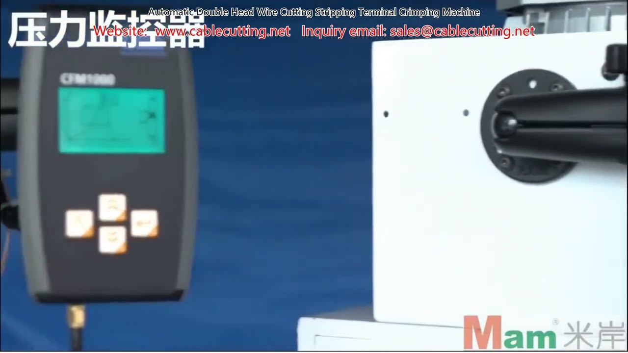 Máquina Automática de Dupla Cabeça para Corte, Decapagem e Crimpagem de Terminais