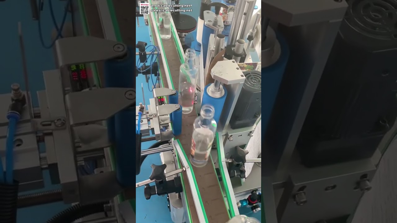 Máquina de Rotulagem Automática para Garrafas Redondas | Aplicador de Etiquetas de Alta Velocidade para Frascos de Vidro e Plástico