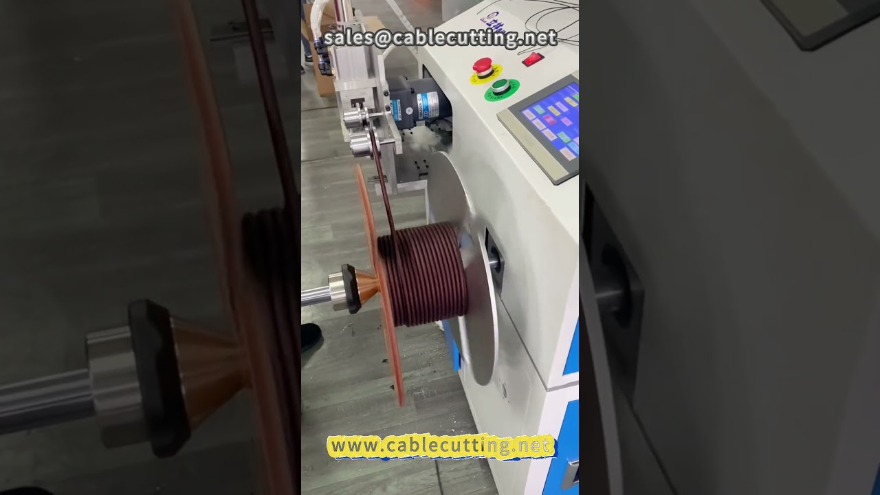 Máquina de Bobinar 6 Fios de Áudio | Bobinagem Automática para Cabos | #ProcessamentoDeFios #MáquinaDeBobinar #FioDeÁudio